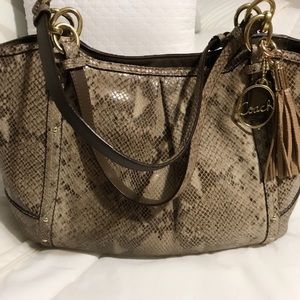 Coach Snakeskin Shoulder Bag